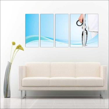 Imagem de Quadro Decorativo Medicina Consultórios Médicos Com 5 Peças GG7 - Vita