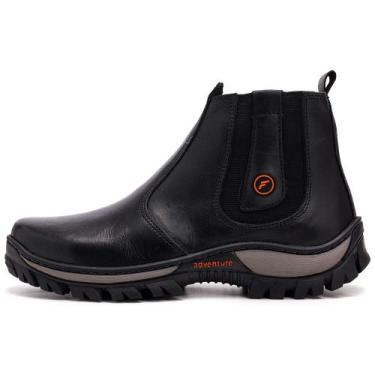 Imagem de Botina Bota Tratorada Masculina Adventure Em Couro - Floratine, Preto,