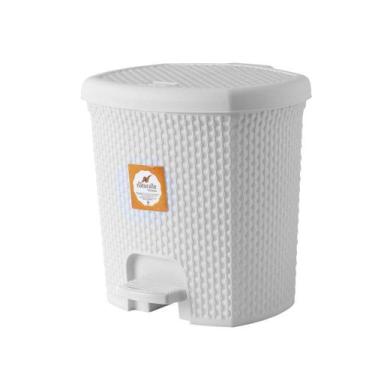 Imagem de Lixeira Rattan Luxo Escritorio Quarto Cesto Lixo Banheiro - Rischioto