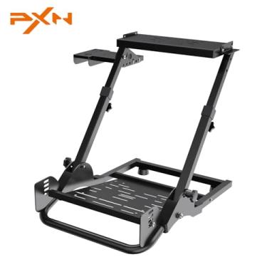 Imagem de PXN A10 PC Racing Wheel Stand - Simulator Cockpit Wheel Stand Racing Steering Shifter Mount fit for V9 V9 GEN2 V10 V99 V12 Lite G29 G920 G923 R3 R5 T300 (Gaming Wheel, Pedals & Shifters Not Included)