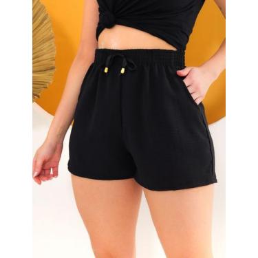 Imagem de Shorts Feminino Saida de Praia Tecido Duna com Bolso - Per Tutti Wear,