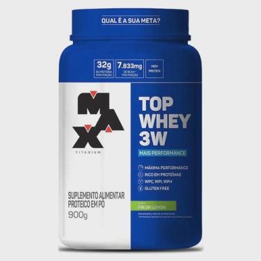 Imagem de Top Whey 3W Mais Performance - (900g) - Max Titanium, Fresh Lemon
