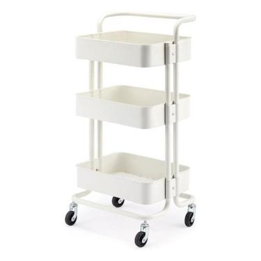Imagem de Carrinho Multiuso Organizador 3 Prateleira em Ferro com roda - KF, Bra