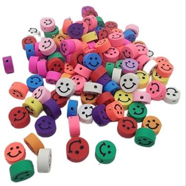 Imagem de Missanga Fimo Emborrachada Entremeio para Pulseira 20 uni - Comercial 