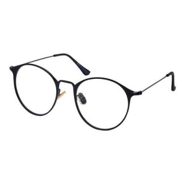 Imagem de Armação Oculos De Grau Redondo Nerd - Dinka, Preto
