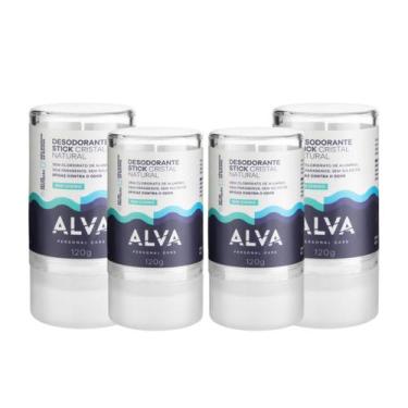 Imagem de Desodorante Natural Pedra Cristal Alva Alemanha Kit (4 unid) - ALVA NA