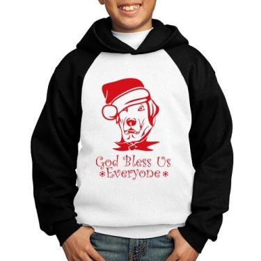 Imagem de Moletom Infantil Cachorro Noel - Foca na Moda, Branco, Preto, 8