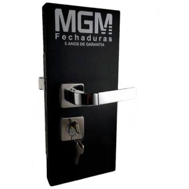 Imagem de Fechadura Porta Externa Roseta Modena Cromado MGM