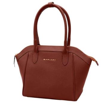 Imagem de Bolsa de Couro Mariart Petúnia, Terracota