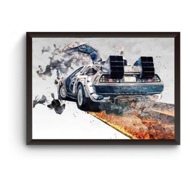 Imagem de Quadro Carros Iconicos Delorean Poster Moldurado - Fanarte