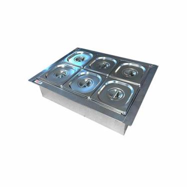 Imagem de Condimentadora Refrigerada Central Embutir 06 Cubas ZPCNR06E - Zepper