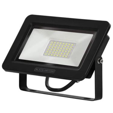 Imagem de Refletor Led Holofote 50W 6500K Branco Frio IP65 Black+Decker, Branca,