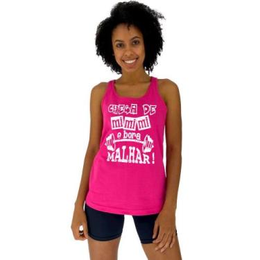 Imagem de Regata Feminina Recorte Nadador MXD Conceito Bora Malhar, Rosa, Pink, 