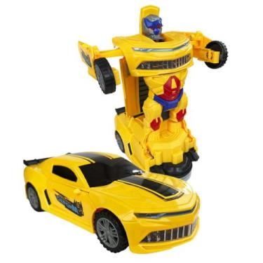 Imagem de Carrinho Camaro Ou Bmw Transformers Vira Robô Luz Bate Volta, Camaro A
