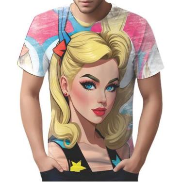 Imagem de Camiseta Camisa Tshirt Estampa Mu.lher Loira Pop Art Moda 3 - Enjoy Sh