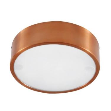 Imagem de Plafon redondo de aluminio cobre 25cm - Pantoja & Carmona