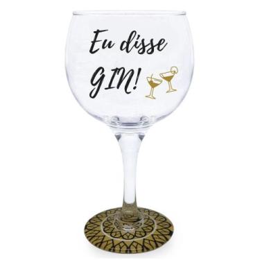 Imagem de Taça Gin Frases Diversas com Base Decorada - 600ml - Catuaí