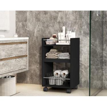 Imagem de Carrinho Multiuso Amon com rodizio Organizador de Ambientes - Cores - 