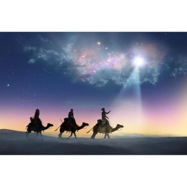 Imagem de Cenário de presépio Estrela de Natal Pôr do Sol Manjedoura de Natal de Jesus Cristo Belém Deserto Luzes Sagradas Fundo Estrela de Belém Igreja Religiosa Natal Estilo Israel Decorações Adereços 2,1 x
