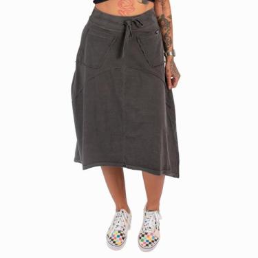 Imagem de Saia mullet midi - Deliriyou, P, Cinza