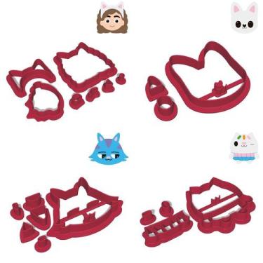 Imagem de Kit 4 Cortadores Gabby Casa Panda CatHat Dollhouse - DOCE IMPRESSO, 7,