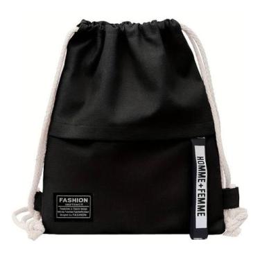 Imagem de Mochila Pequena Sacola Unissex Lona Treino Praia Verão Esilosa - Shopf