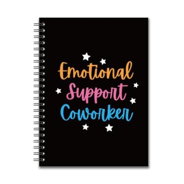 Imagem de YAZMEEN Caderno espiral em branco (160 páginas), suporte emocional, colega de trabalho, capa dura, caderno de incentivo, presente engraçado de agradecimento para colega de escritório, chefe, amigo,