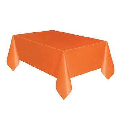 Imagem de Creative Converting Toalha de mesa de plástico de toque colorido, cada, 1 peça, laranja ensolarado