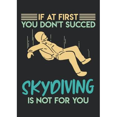 Imagem de Notizbuch A4 dotted, gepunktet, punktiert mit Softcover Design: Lustiger Fallschirmspringer Spruch Skydiving Skydiver: 120 dotted (Punktgitter) DIN A4 Seiten