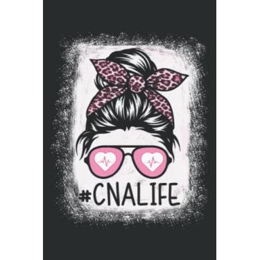 Imagem de Cna Nurse Life Bleached S Pink Leopard Messy Bun_1: Undated Daily Planner: Set Goals, Plans, And Schedules Monthly, Weekly, And Daily (6" x 9"), 100 Pages
