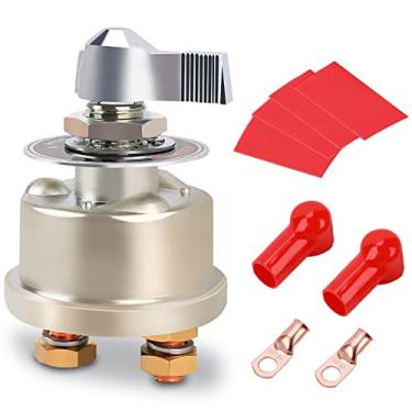 Imagem de FEITON Interruptor de Desconexão de Bateria Principal de Alta Corrente 300A, Interruptor de Corte de Energia Da Bateria de 12-48V com Placa Frontal para Carro, Veículo, Rv, Caminhão, Barco, Atv Marinh