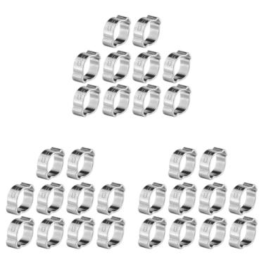 Imagem de 10 Pacotes de Braçadeira de Mangueira Galvanizada de Ferro Galvanizado Com Duas Orelhas 5-23mm Adequada para Proteger o Tubo de Gasolina Fule