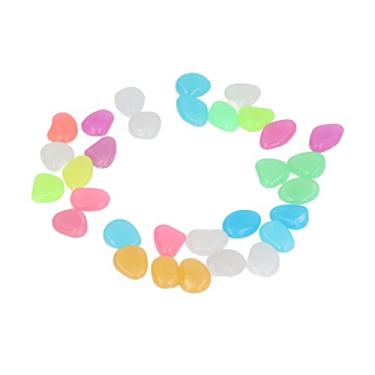Imagem de Seixos Luminosos Coloridos para Luzes Noturnas, Decoração Atraente de Trilhas de Jardim, Pedras Brilhantes Reutilizáveis ​​para Presentes Caseiros DIY, 200 Peças de Pedras