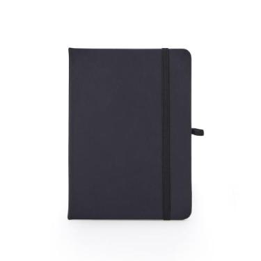 Imagem de Caderneta Tipo Moleskine 17x13 Capa Emborrachada Com Pauta Preta - Ser