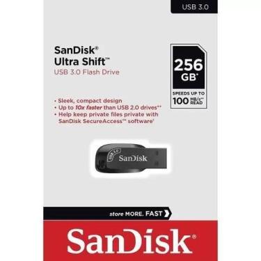 Imagem de Pen Drive 256GB Sandisk Z410 Ultra Shift USB 3.0