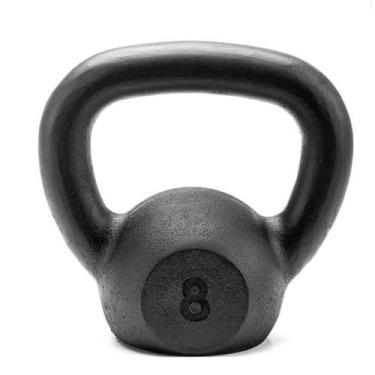 Imagem de Kettlebell 08kg Pintado Preto Treino Academia Casa Funcional - Alto Ní