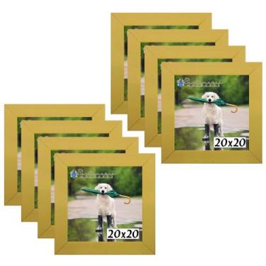 Imagem de Kit 8 Porta Retrado Molduras 20x20 Amarelo - Santamaria Molduras