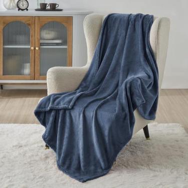 Imagem de Cobertor de Lã Bedsure Mineral Blue - 300GSM - Tamanho Duplo