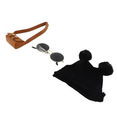 Imagem de Roupas de Pelúcia de Pato, Ropa para Peluucos Com Suéter de Chapéu Preto Saco Marrom Óculos de Sol de Pato Recheado Roupas de Boneca Recheada Roupas e Acessórios para Boneca de