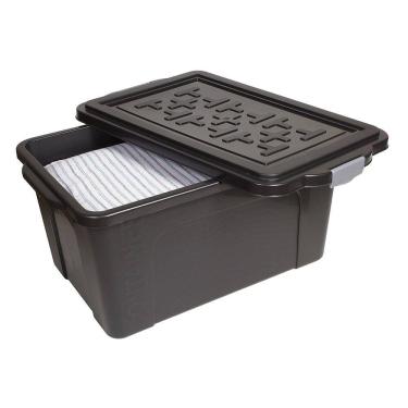 Imagem de Caixa Organizadora São Bernardo Container em Plástico Preto 70L