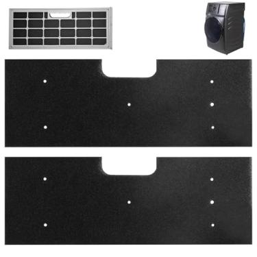 Imagem de 2 peças WH01X35719 substituição de filtro de fiapos compatível com combo GE Profile lavadora e secadora, lavável à mão e reutilizável, para modelo #PFQ97HSPV0DS