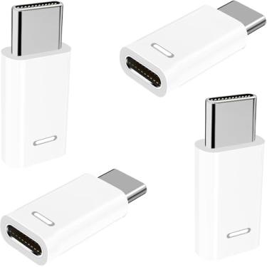 Imagem de [Certificado Apple MFi] Adaptador Lightning para USB-C, pacote com 4 conectores digitais Lightning fêmea para tipo-C macho PD 35W Tipo-C carregamento rápido para iPhone 16/16 Plus/16 Pro/16 Pro