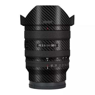 Imagem de Película protetora de lente para Sony FE 24-50 mm F2.8 G Anti-riscos FE 2,8/24-50 G 2,8 (fibra de carbono preta)