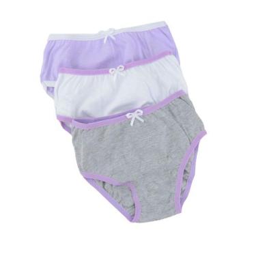 Imagem de Calcinha Infantil Feminina Lupo Lobinha Kit 3 Peças, Colorido, M