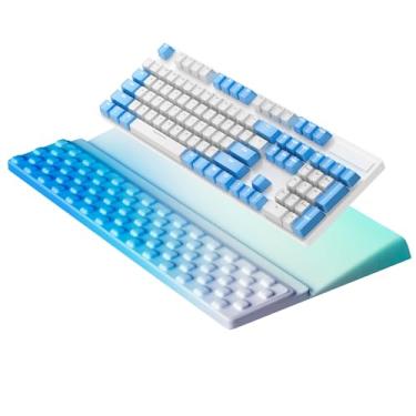 Imagem de Ospelelf Almofada ergonômica para descanso de pulso com suporte de teclado confortável para jogos de escritório