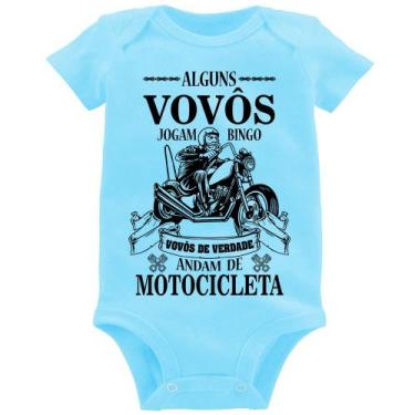 Imagem de Body Bebê Alguns vovôs jogam bingo, vovôs de verdade andam de motocicl