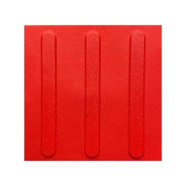 Imagem de Kit 10 pisos tatil direcional vermelho texturizado pvc 25x25 - LAGGE A