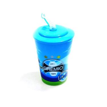 Imagem de Copo 3D plastico com canudo 450ml Gremio - mileno