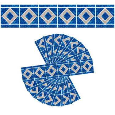 Imagem de Kit 28 Adesivos Piscina Vinílico Azulejo Quadrado 100x20cm - Resitank