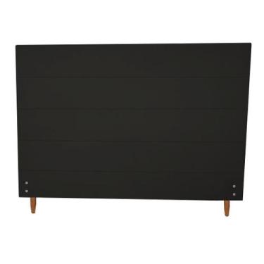Imagem de Cabeceira Estofada Helena para Cama Box Viúva Suede Preto 120cm JBF - 